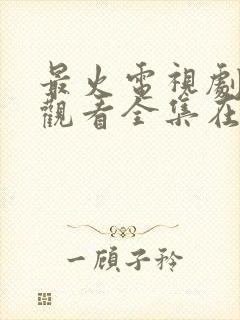 最火电视剧免费观看全集在线播放