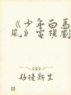 《少年白马醉春风》电视剧免费看