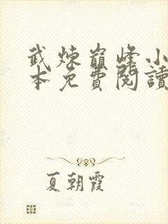 武炼巅峰小说完本免费阅读封面