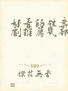 好看的破案电视剧推荐几部