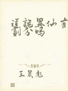 道诡异仙有境界划分吗