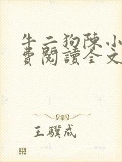 牛二狗陈小燕免费阅读全文封面