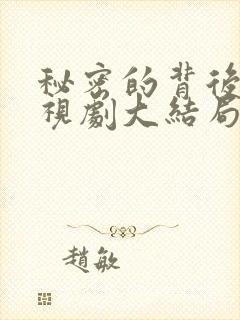 秘密的背后 电视剧大结局