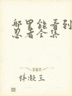 哪里能看到火影忍者全集封面