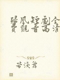 归凰短剧全集免费观看高清