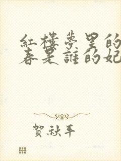 红楼梦里的贾元春是谁的妃子