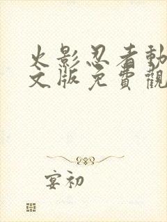 火影忍者动漫中文版免费观看