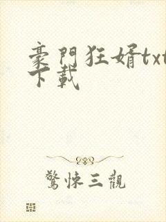 豪门狂婿txt下载