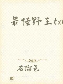 最佳野王txt