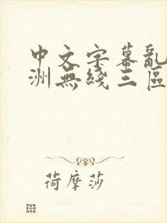 中文字幕乱码亚洲无线三区