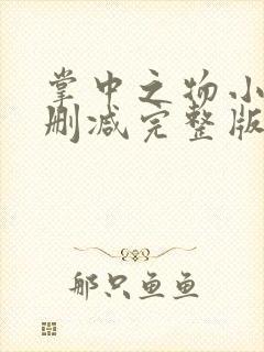 掌中之物小说无删减完整版