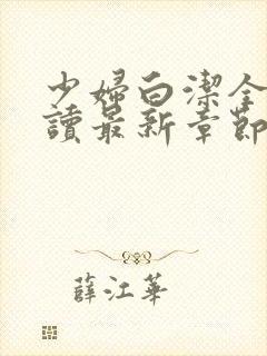 少妇白洁全文阅读最新章节封面