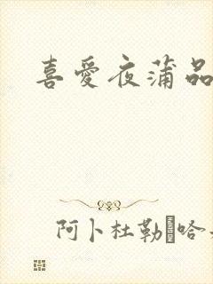 喜爱夜蒲品善封面