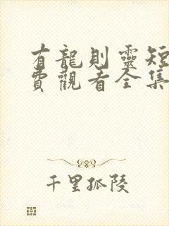 有龙则灵短剧免费观看全集