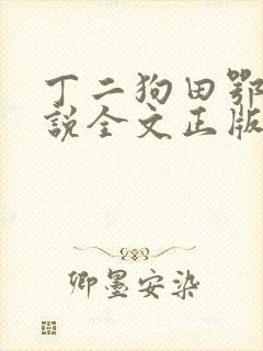 丁二狗田鄂茹小说全文正版免费阅读