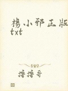 杨小邪正版全本txt
