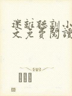 迷离听训小说全文免费阅读