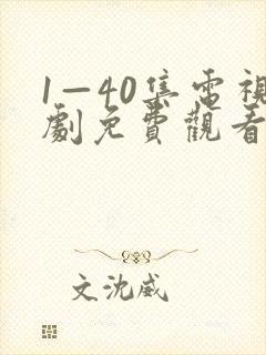 1—40集电视剧免费观看大全