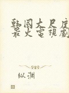 韩国大尺度推荐最火电视剧