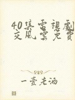 40集电视剧外交风云免费观看