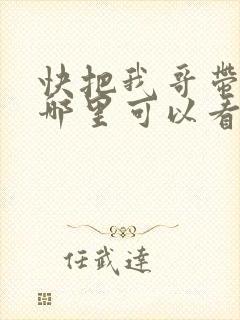 快把我哥带走在哪里可以看到封面