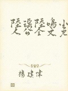 陆瑶陆鸣小说主人公全文免费阅读笔趣阁