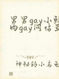 男男gay小鲜肉gay网站亚洲