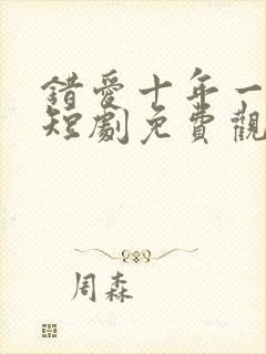 错爱十年一场空短剧免费观看全集高清