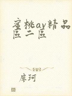 蜜桃av精品一区二区