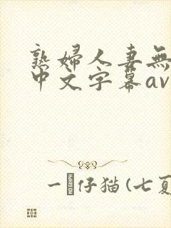 熟妇人妻无乱码中文字幕av