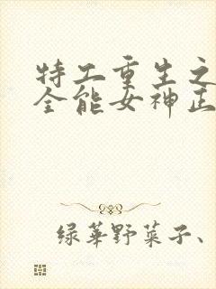 特工重生之快穿全能女神正版