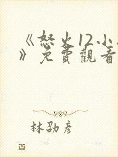 《怒火12小时》免费观看 完整封面