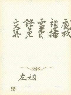 交锋电视剧40集免费播放