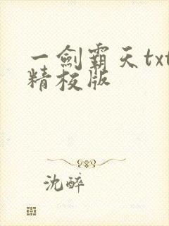 一剑霸天txt精校版