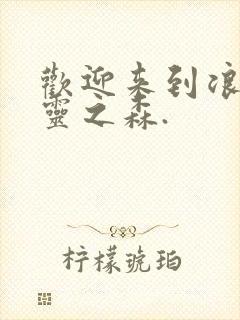 欢迎来到浪荡精灵之森.