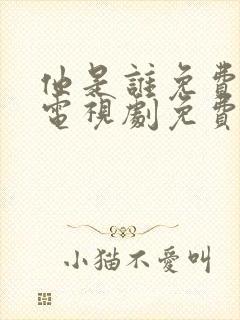 他是谁免费观看电视剧免费观看全集