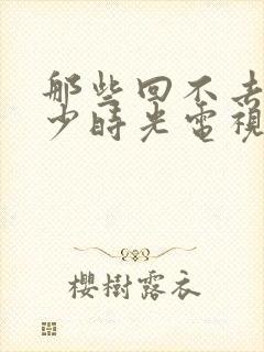 那些回不去的年少时光电视剧剧情