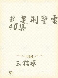 我是刑警电视剧40集