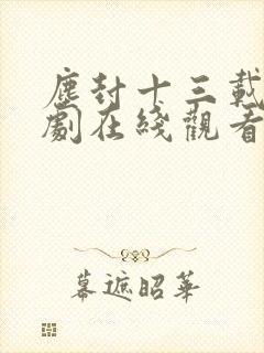 尘封十三载电视剧在线观看免费封面