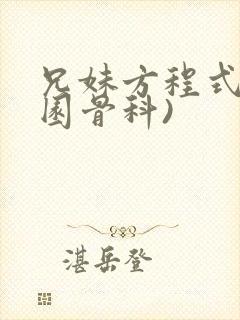 兄妹方程式(校园骨科)封面