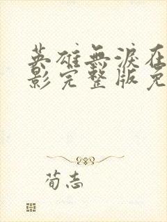 英雄无泪在线电影完整版免费观看封面