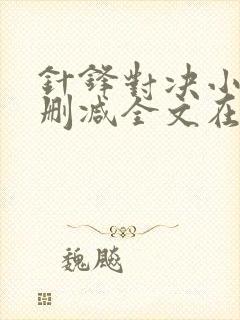 针锋对决小说无删减全文在线阅读