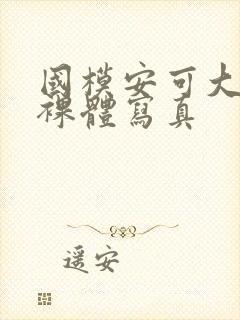 国模安可大尺度裸体写真