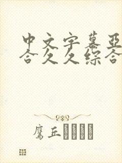 中文字幕亚洲综合久久综合