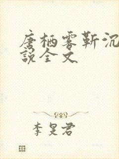 唐栖雾靳沉野小说全文