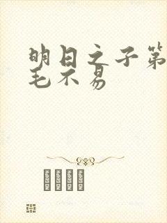 明日之子第一季毛不易