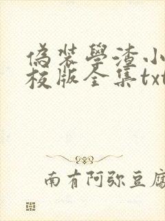 伪装学渣小说精校版全集txt