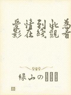 爱情到此为止电影在线观看完整版国语