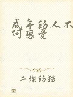 成年的人不懂如何恋爱封面