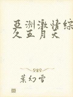 亚洲激情综合久久五月天